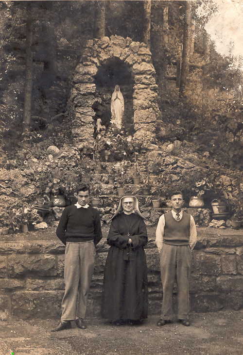 Switzerland  -Convent - Sister DeLariva and the Zavagnin brothers.