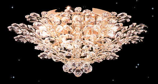 Close to the ceiling crystal basket