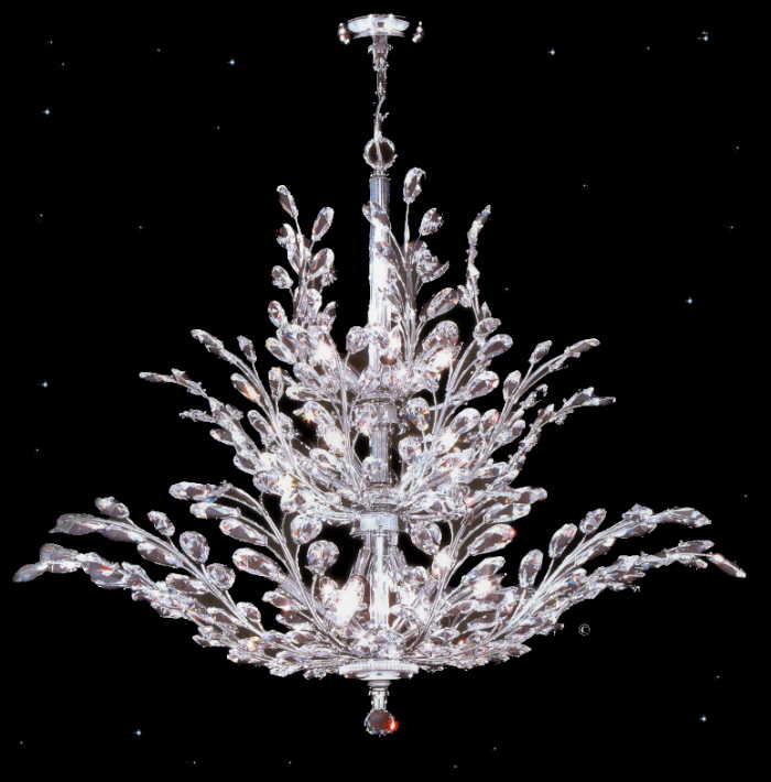Large floral crystal chandelier