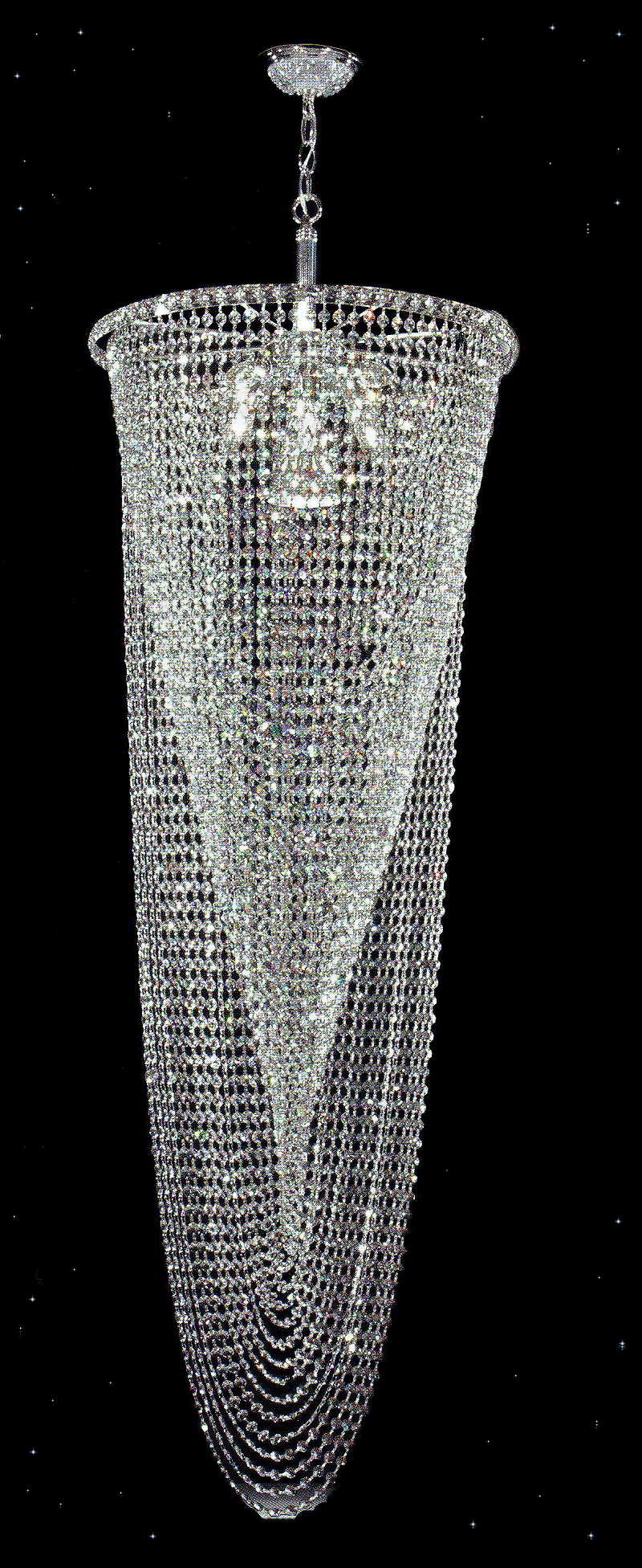 Crystal chandelier for entrance from Squitti's