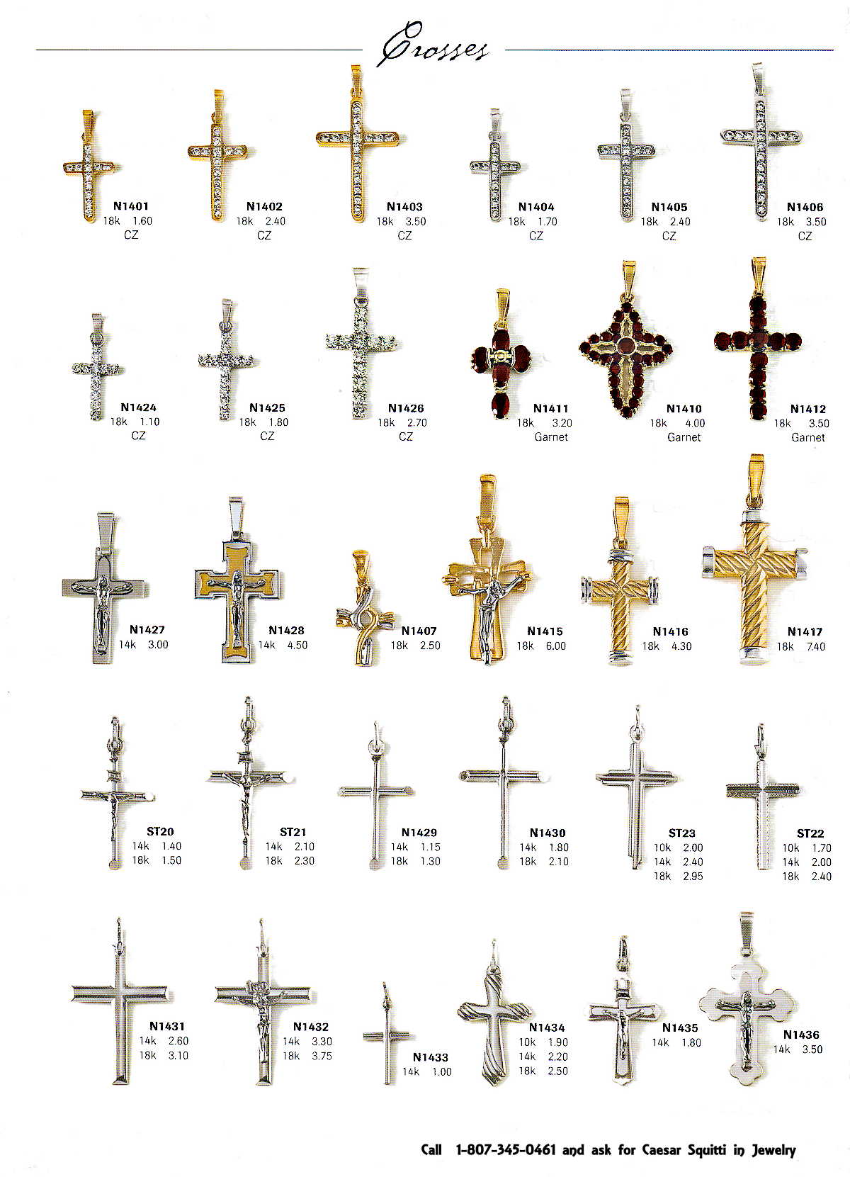 Gold Crosses at Squitti's